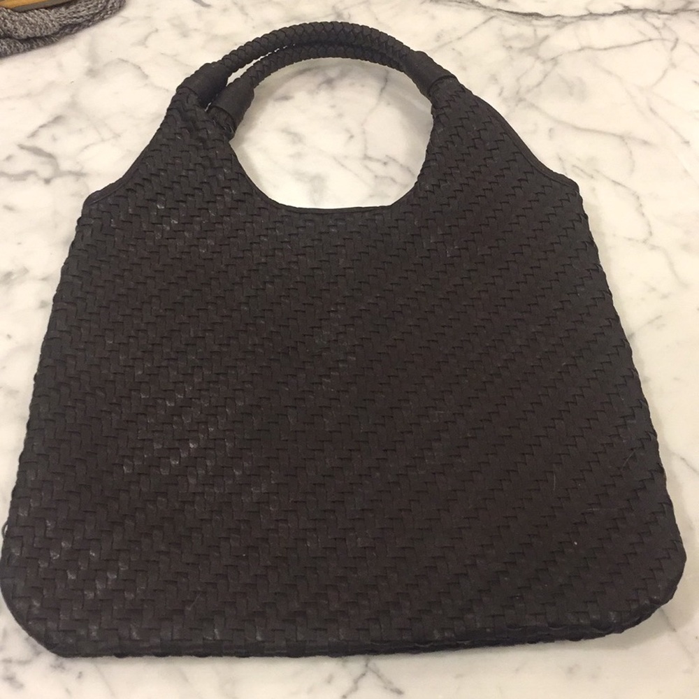 Leather Woven Handbag